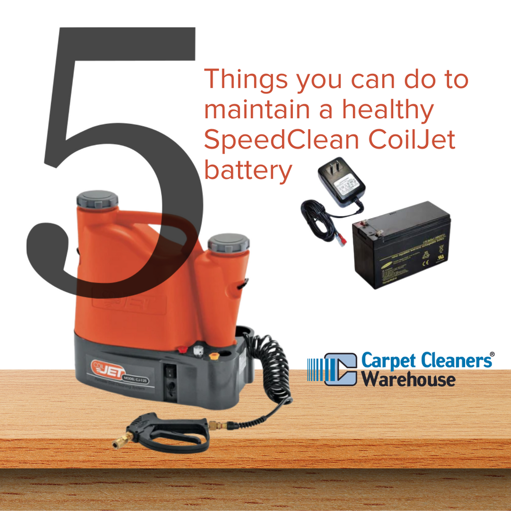 Maintaining Your SpeedClean CoilJet Battery – Carpet Cleaners Warehouse