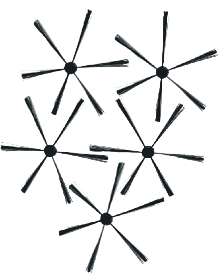 Air-Care 5 Pack 12” Pancake Stiff Disposable Brush's to Suit Ductmaster & Truckmaster 5 pack