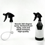 650mL chemical-resistant spray bottle with a black trigger and flexible 360-degree weighted dip tube.