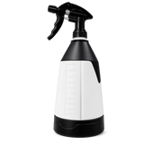 650mL chemical-resistant spray bottle with a black trigger, white body, and embossed measurement markings.