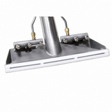 14-inch titanium carpet cleaning wand with a six-jet manifold and white replaceable glide on a white background.