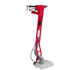 Vpro Gemini dual wand with red powder-coated handle, clear anodised head, wheels and integrated spray gun.