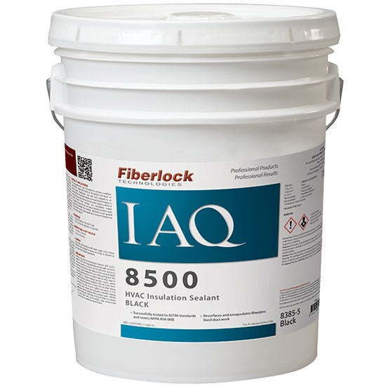 Fiberlock IAQ 8500 HVAC Insulation Coating Black 5gal