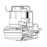 Genuine Ametek Vacuum Motor 6.6 inch 2-Stage Tangential 1600W