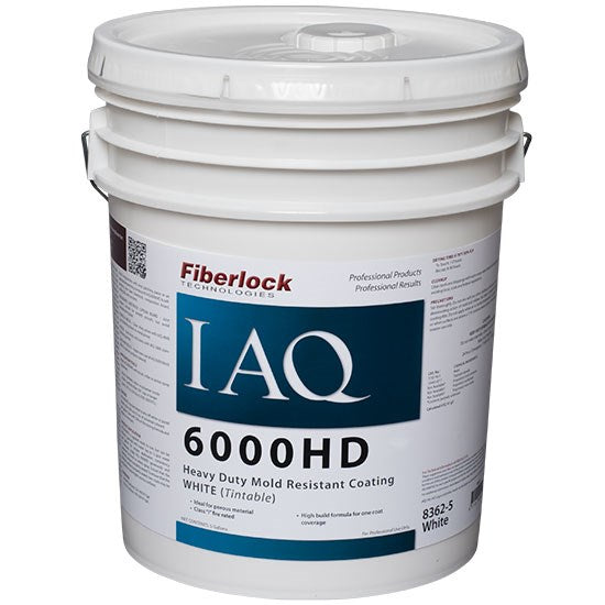 Fiberlock IAQ 6000HD Heavy-Duty Mould Resistant* Coating (White) 5gal