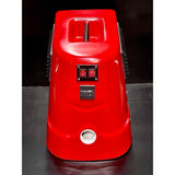 A red Razorback Vac Mate vacuum booster box designed for portable carpet cleaning equipment.