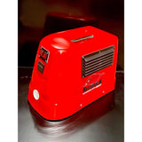 A red Razorback Vac Mate vacuum booster box designed for portable carpet cleaning equipment.